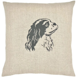 coussin brodé Cavalier King Charles
