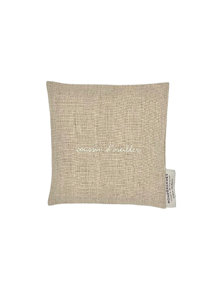 coussin oreiller brodé lin