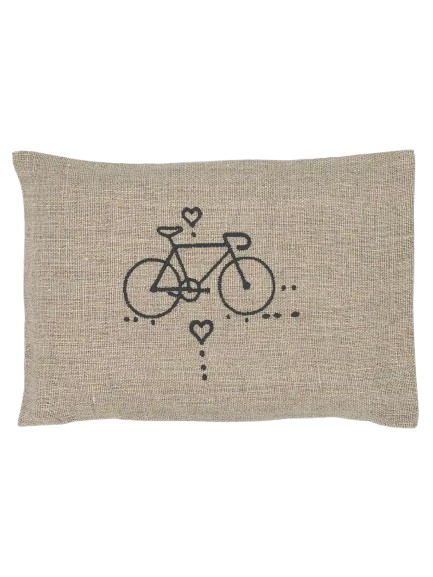Bouillotte sèche brodée décor vélo