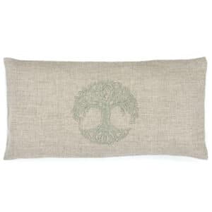 Coussin relaxation Arbre de Vie vert argent
