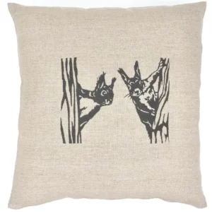 Coussin Ecureuils observateurs