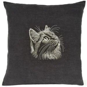 Coussin Sacré de Birmanie fond noir