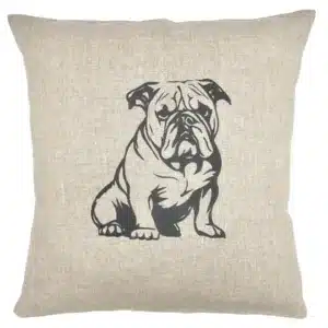 Coussin Bouledogue anglais assis