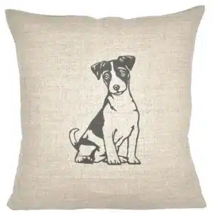 Coussin Jack Russell assis